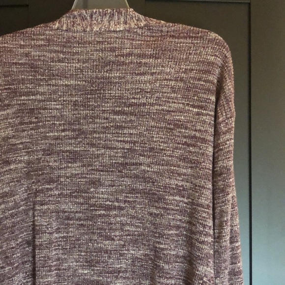 LOFT slouchy open front cardigan with pockets size small purple space dye color - Picture 12 of 16
